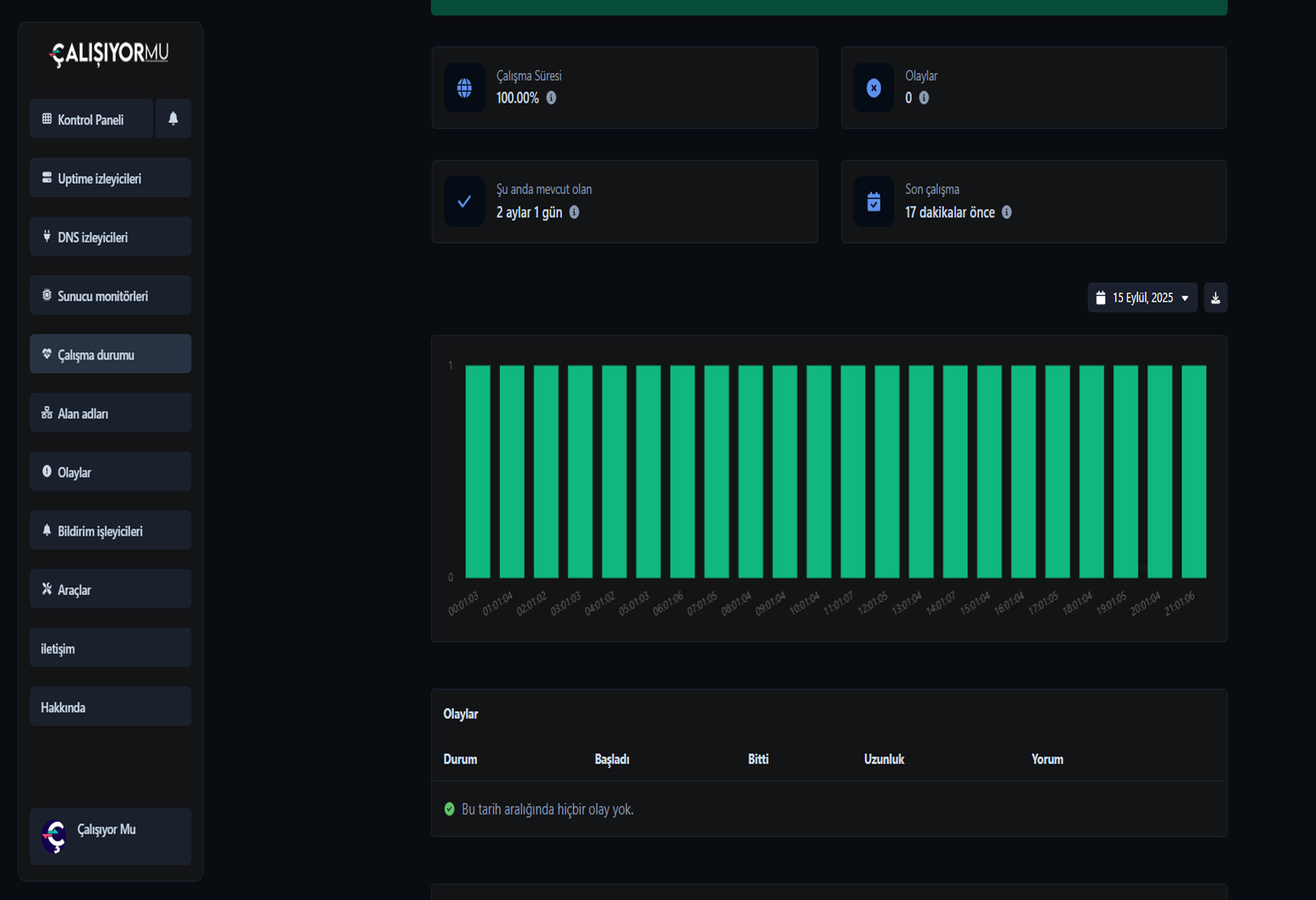 Screenshot der App-Seite für den Herzfrequenzmonitor